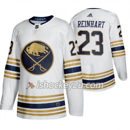 Mænd NHL Buffalo Sabres Trøje Sam Reinhart 23 50th Anniversary Adidas 2019-20 Hvid Authentic